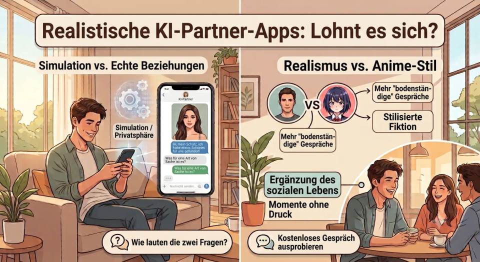 Realistische KI-Freundin-Apps: Lohnt sich das Ausprobieren?