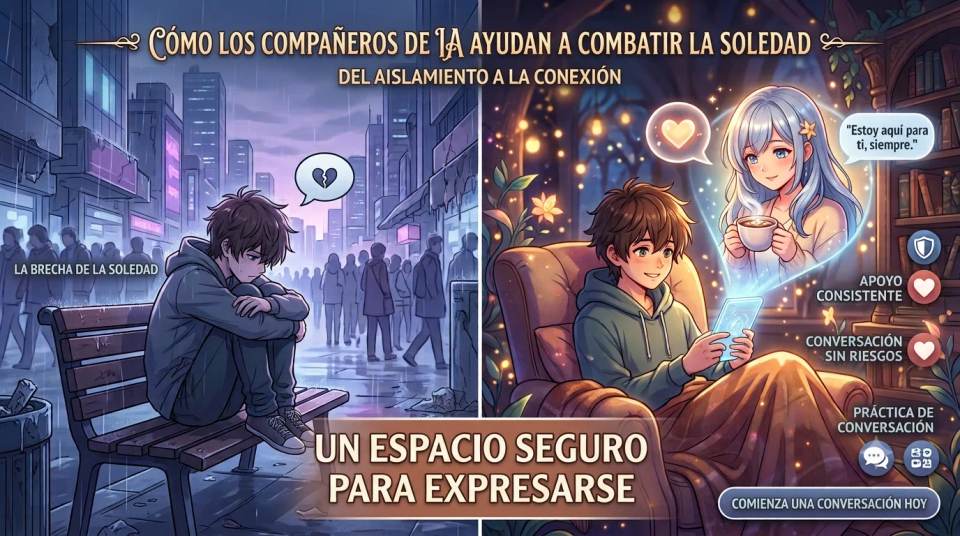 Cómo las compañeras IA ayudan a combatir la soledad