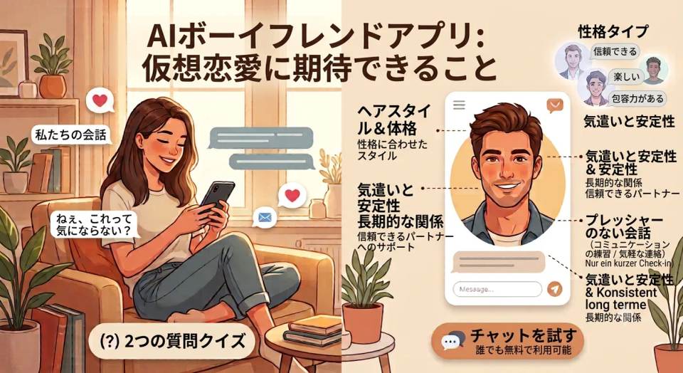 AI彼氏アプリで体験できるバーチャルな関係とは