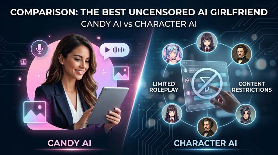 Best Uncensored AI Girlfriend App: Candy AI vs Character AI