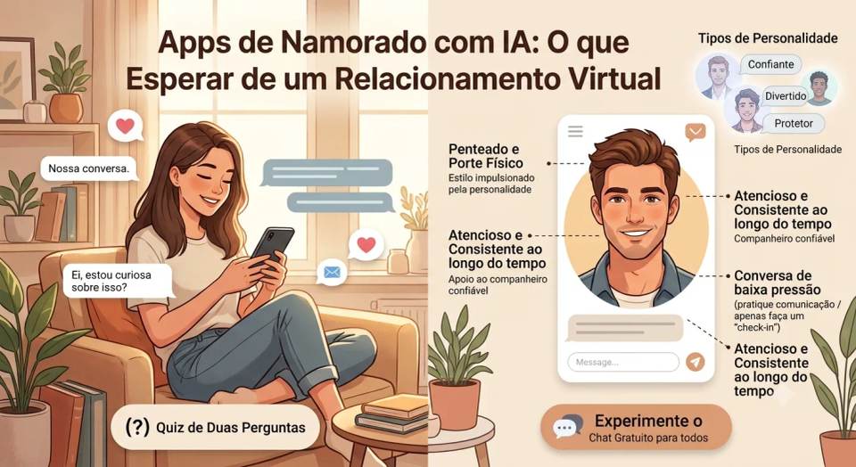 Apps de Namorado de IA: Como Funcionam e Por Que Estão Crescendo Apps de namorado de IA: o que esperar de um relacionamento virtual