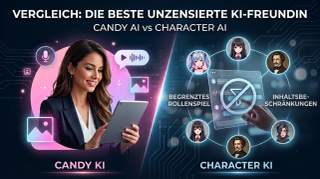 Beste KI Freundin Ohne Filter: Candy AI vs Character AI
