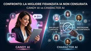 Migliore Ragazza IA Senza Censure: Candy AI vs Character AI