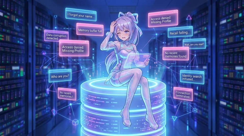 AIの彼女が名前を忘れる理由｜技術的原因と解決策