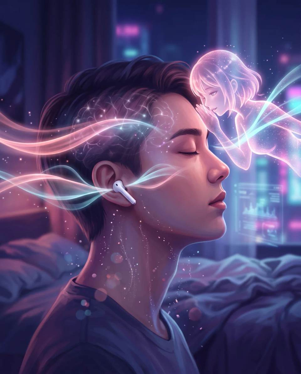 Träumen KI-Begleiter von digitaler Berührung? Neurowissenschaft der Sprachnachrichten und ASMR-Intimität