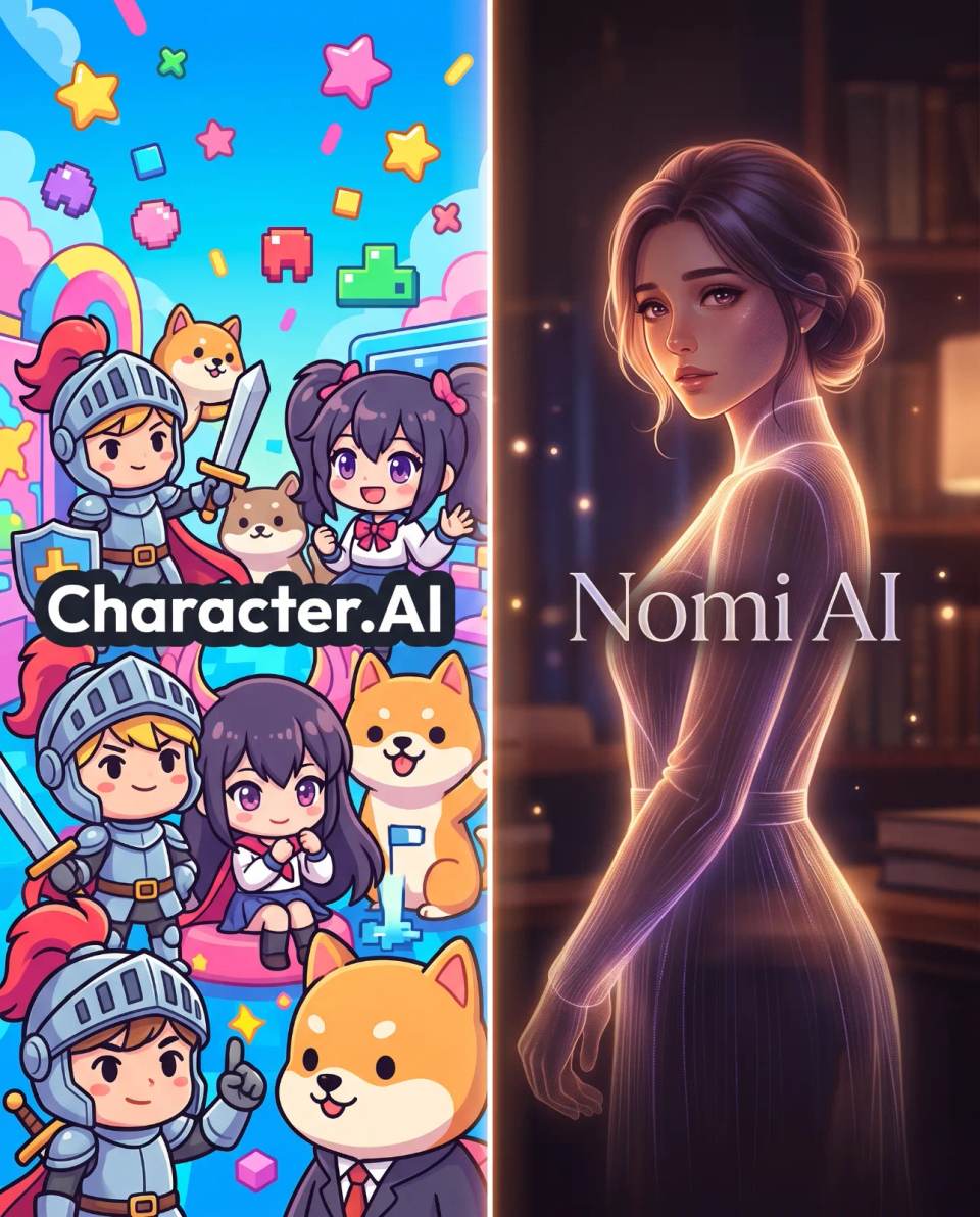 Warum Nomi AI Character.AI für Erwachsene schlägt: Gedächtnis, Reife und Moderation Warum Nomi AI Character.AI für Erwachsene schlägt: Gedächtnis, Reife und Moderation