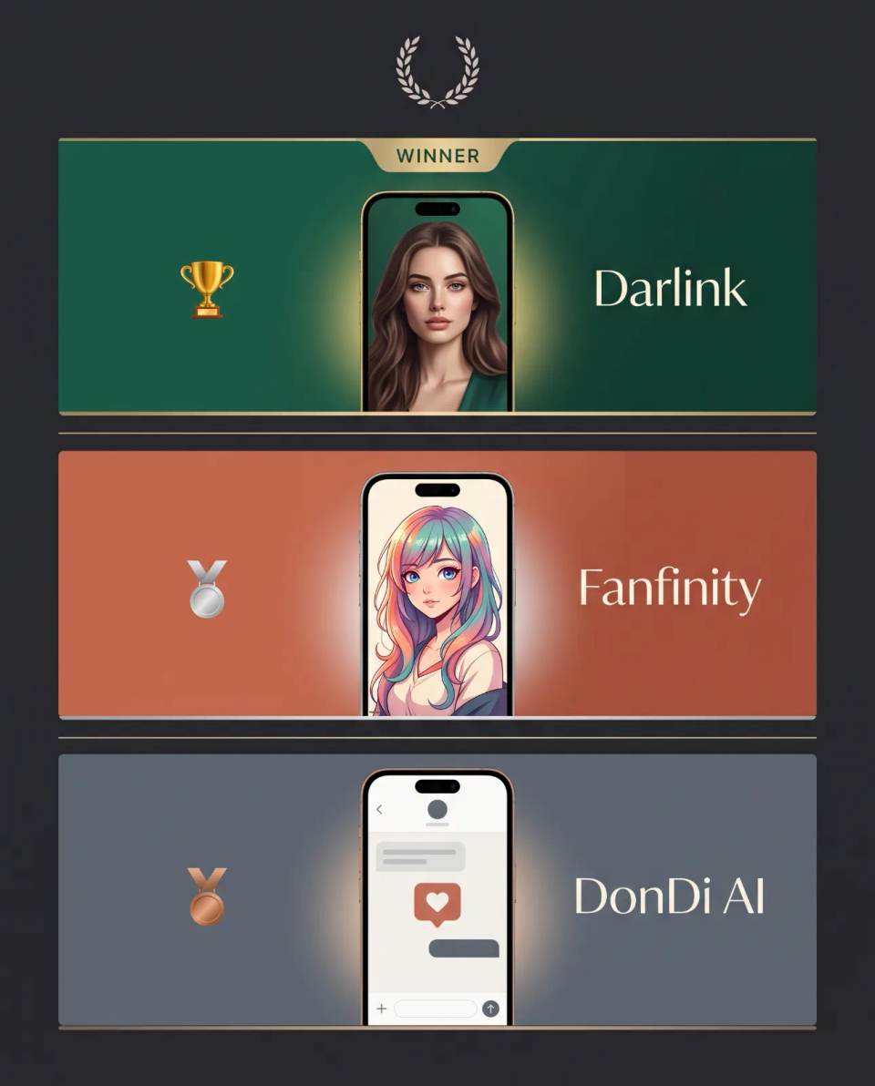 Darlink vs DonDi AI vs Fanfinity 2026: Qual Novo App de Namorada IA Merece Seu Dinheiro?