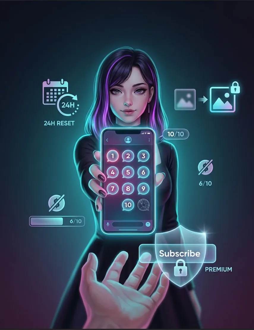 FlirtCam AI: 10 Mensagens Grátis por Dia - O Que Você Realmente Recebe (2027)